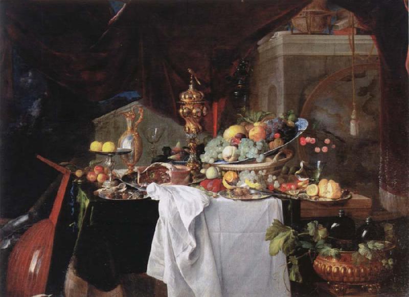 Jan Davidz de Heem Table with desserts oil painting picture